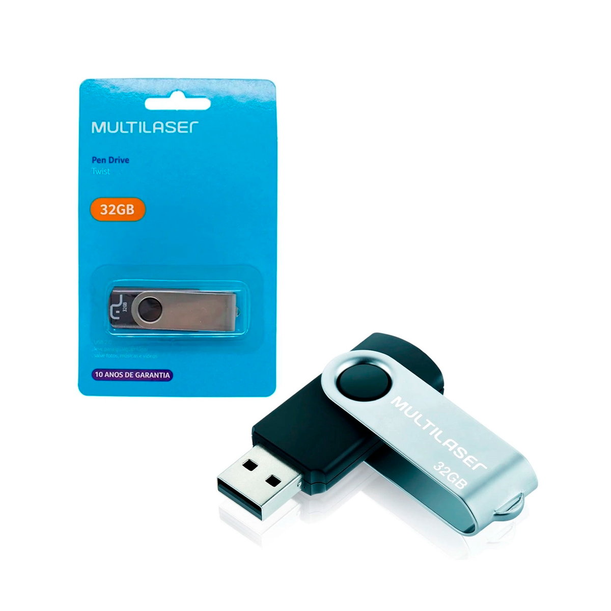 Pen drive 32gb Multilaser Twist PD589 Original