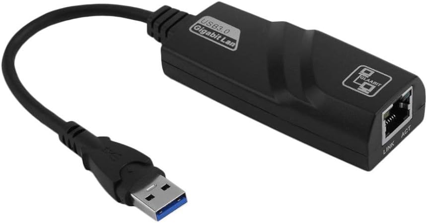 HNQH Adaptador USB 3.0 para Ethernet, adaptador USB Ethernet, USB 3.0 para 10/100/1000 Mbps Gigabit RJ45 Adaptador de rede LAN Ethernet para MacBook, XPS, Surface Pro, Notebook, PC