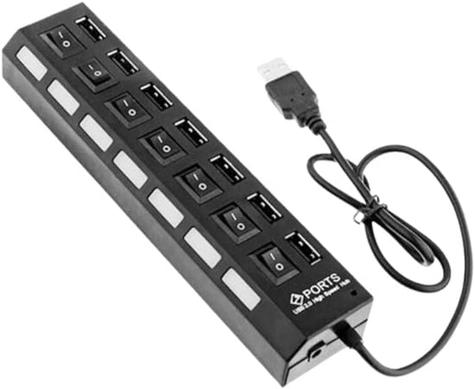 Hub Usb 7 Portas 2.0 Hd Extensor Pen Drive Mouse Teclado TV