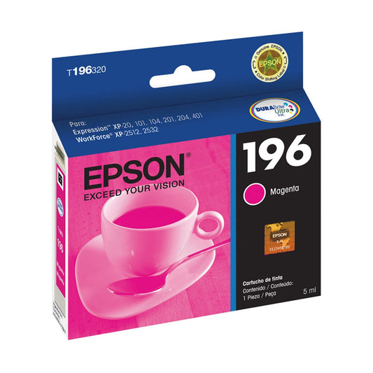 CARTUCHO DE TINTA EPSON T196320 T196 MAGENTA | XP101 XP201 XP214 XP401 XP411 WF-2532 | ORIGINAL 4ML
