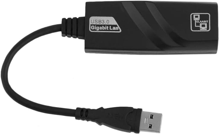 HNQH Adaptador USB 3.0 para Ethernet, adaptador USB Ethernet, USB 3.0 para 10/100/1000 Mbps Gigabit RJ45 Adaptador de rede LAN Ethernet para MacBook, XPS, Surface Pro, Notebook, PC