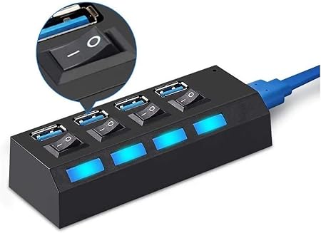 HUB USB 4 Portas 3.0 Adaptador e Expansor Pen Drive Tv Mouse Teclado