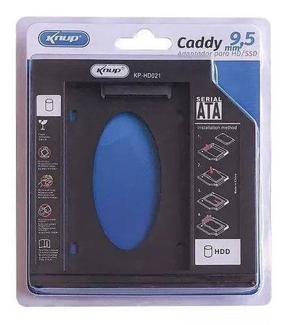 Case Caddy Hd Ssd Sata Adaptador Gaveta Dvd Notebook 9,5mm